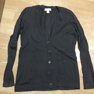 Brown button cardigan by Loft
